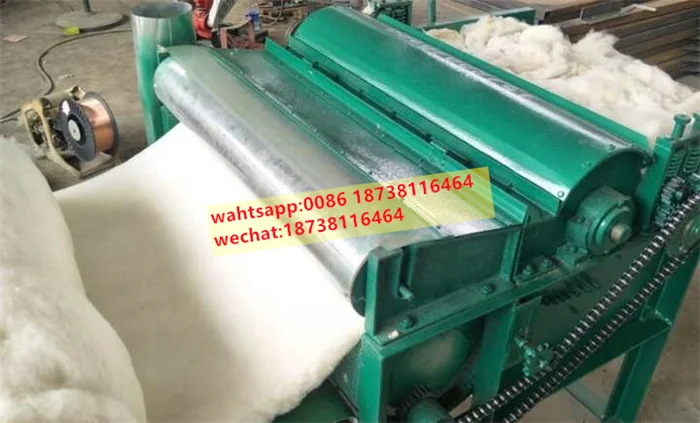 cotton wool rolls making machine cotton fibers carding machine old cotton opening rolling machine for clothes recycling