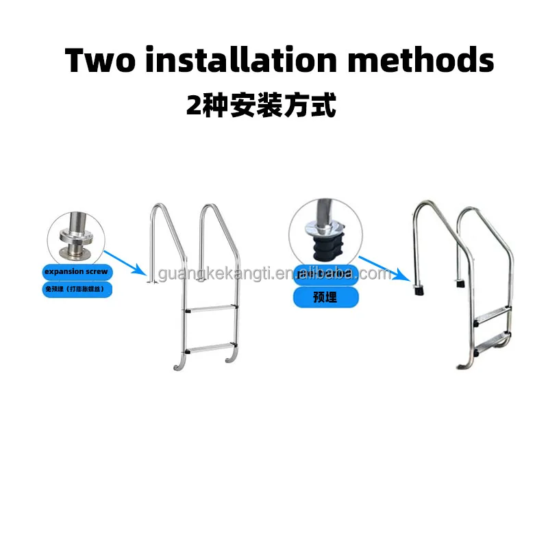 Ready to ship swimming poo ladder with 304 Stainless Steel  2steps /3steps/4steps/5steps SL ladders