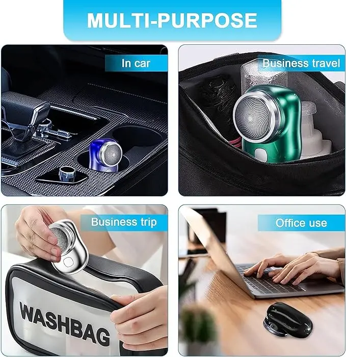 IPX7 Cheap Wholesale Mini Men Shaver Pocket Travel Car Removable Washable Electric Beard Razor Shaving
