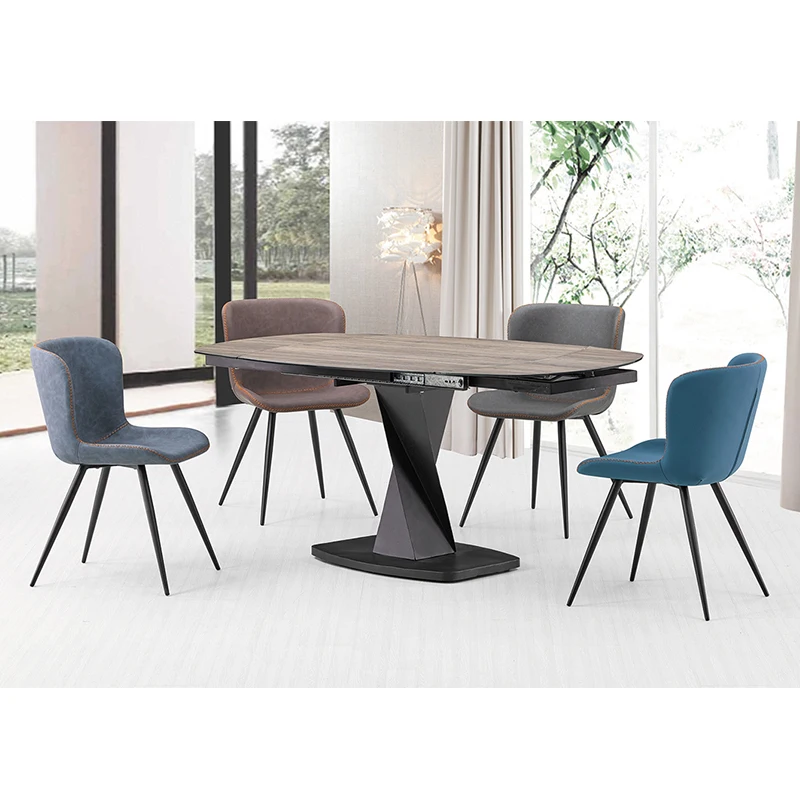 Mable Dining Tables Table Rotating Top Anti Scratch Concrete Luxurious Pk Rounded Aged Chesterfield Smart Latest
