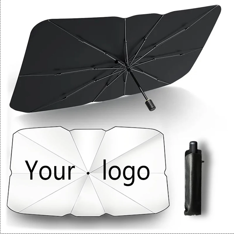 High light shading 210t Titanium silver coating cloth custom electric car umbrella sunshade