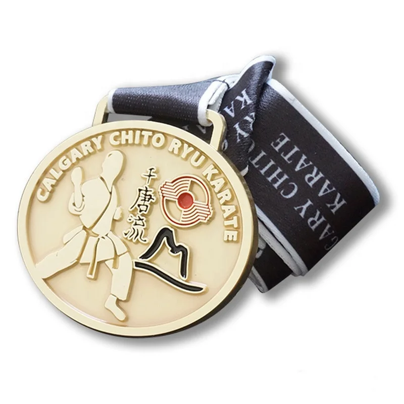 Manufacture Zinc Alloy Bodybuilding Judo Taekwondo Boxing  Race Graduation Medal for Souvenir