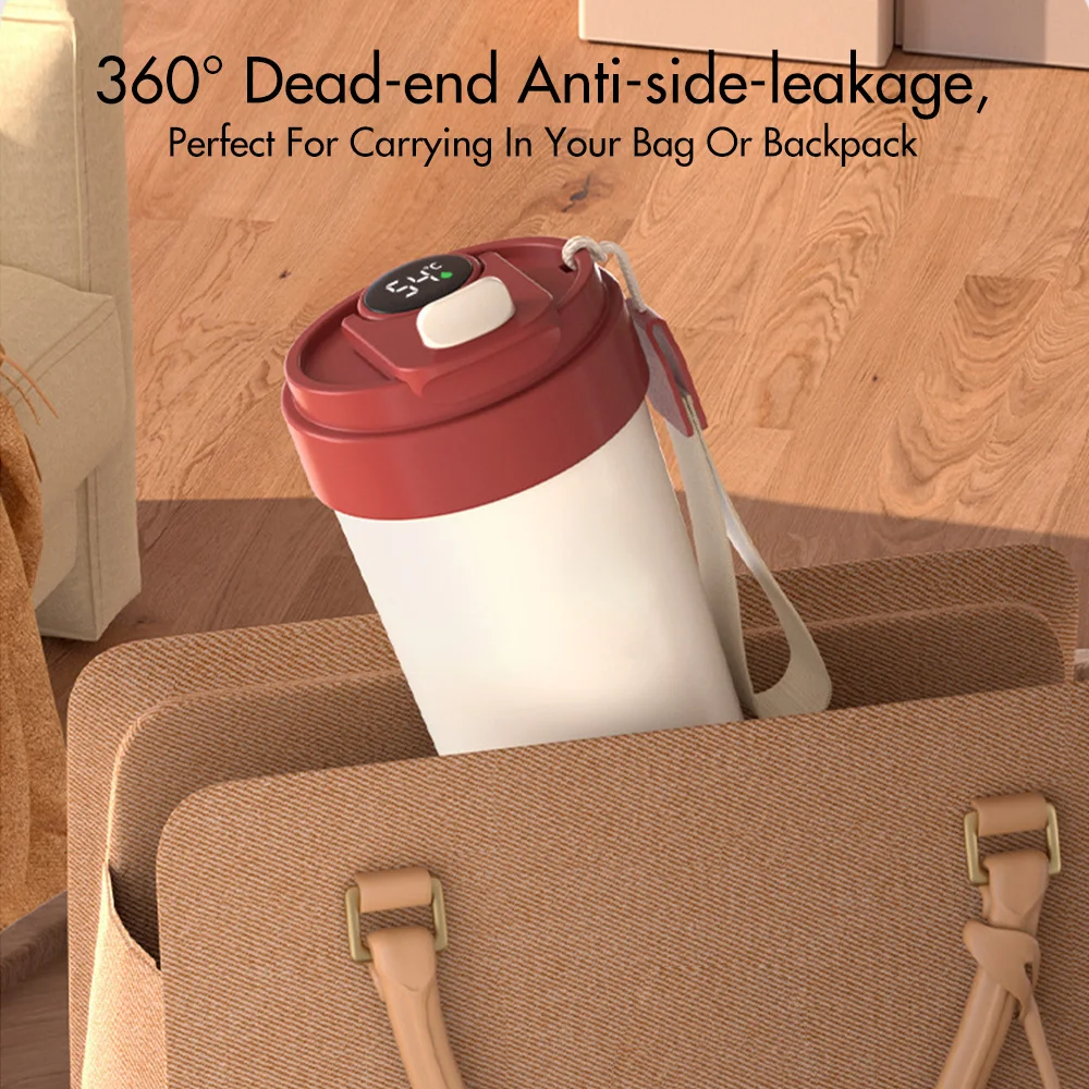 New Portable Drinkware Travel Coffee Cup Insulated Warmer Temperature Control Smart Stainless Steel Coffee Mugs