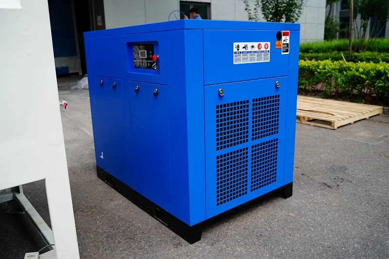 Dry sandblasting machine with air compressor