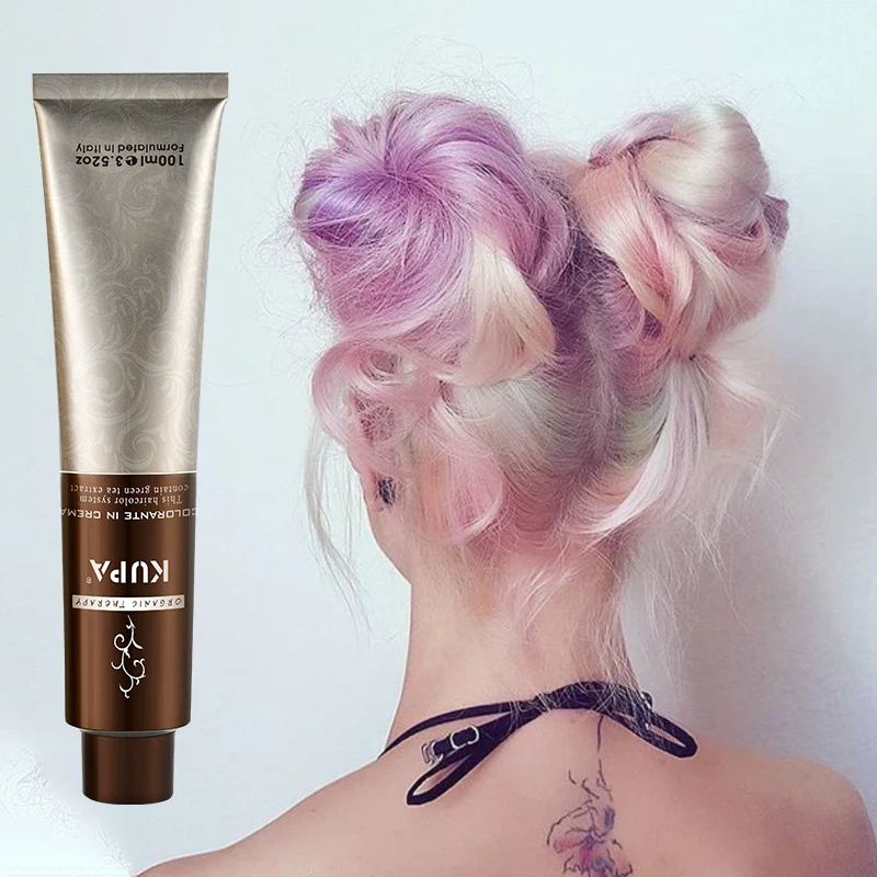 Natural Hair Dye Colour Ammonia Free Permanent Hair Color Cream With Popular Colors