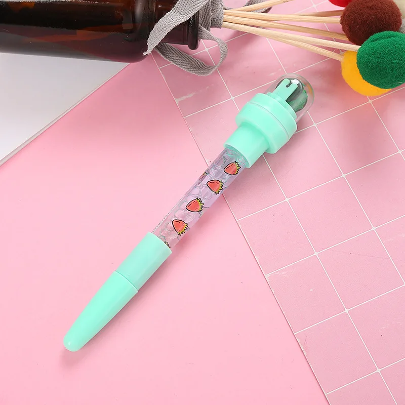 5 в 1 место по объему запаса детской Girly Papeleria пузырь освещение прокатки штамп Шариковая ручка Волшебная Новинка Bubles светящийся пластиковый плавающий масло