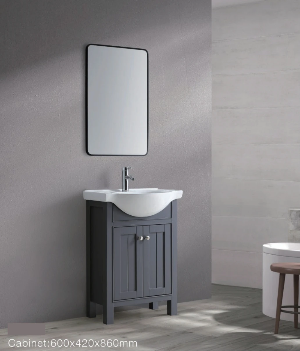 Оптовая продажа роскошных шкафов для ванной комнаты из ПВХ с раковиной прямоугольной формы, современный гостиничный стиль, изготовленный на заказ китайской фабрикой