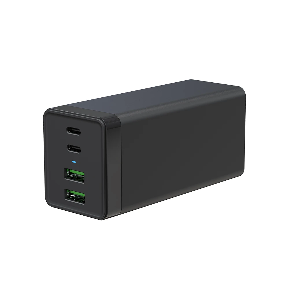 Pd 100w Compact Size High Power 4 Ports Dual Pd 100w Gan Desktop  Usb Wall Charger With Ac Cord Fast Charger