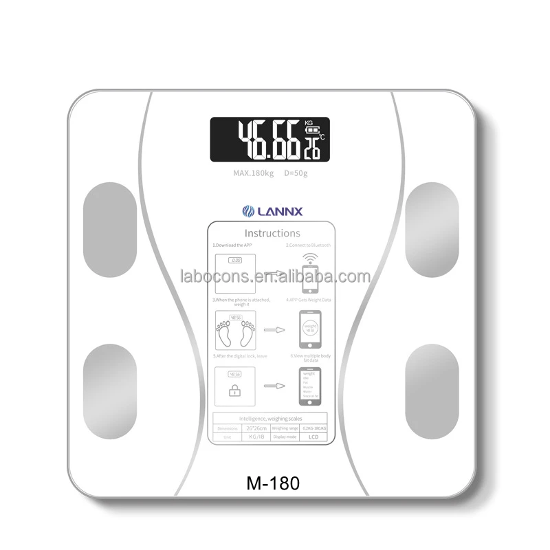LANNX M-180 Human Balance Smart Electronic weight scale Intelligent Weight Body Fat Mass Weighing Scales digital bathroom scale