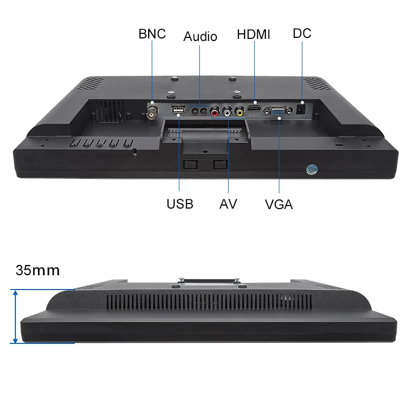 15 inch 1024*768 HD-MI VGA AV BNC USB  Non Touch Square screen Plastic Case TFT VESA Wall mounted industrial monitor