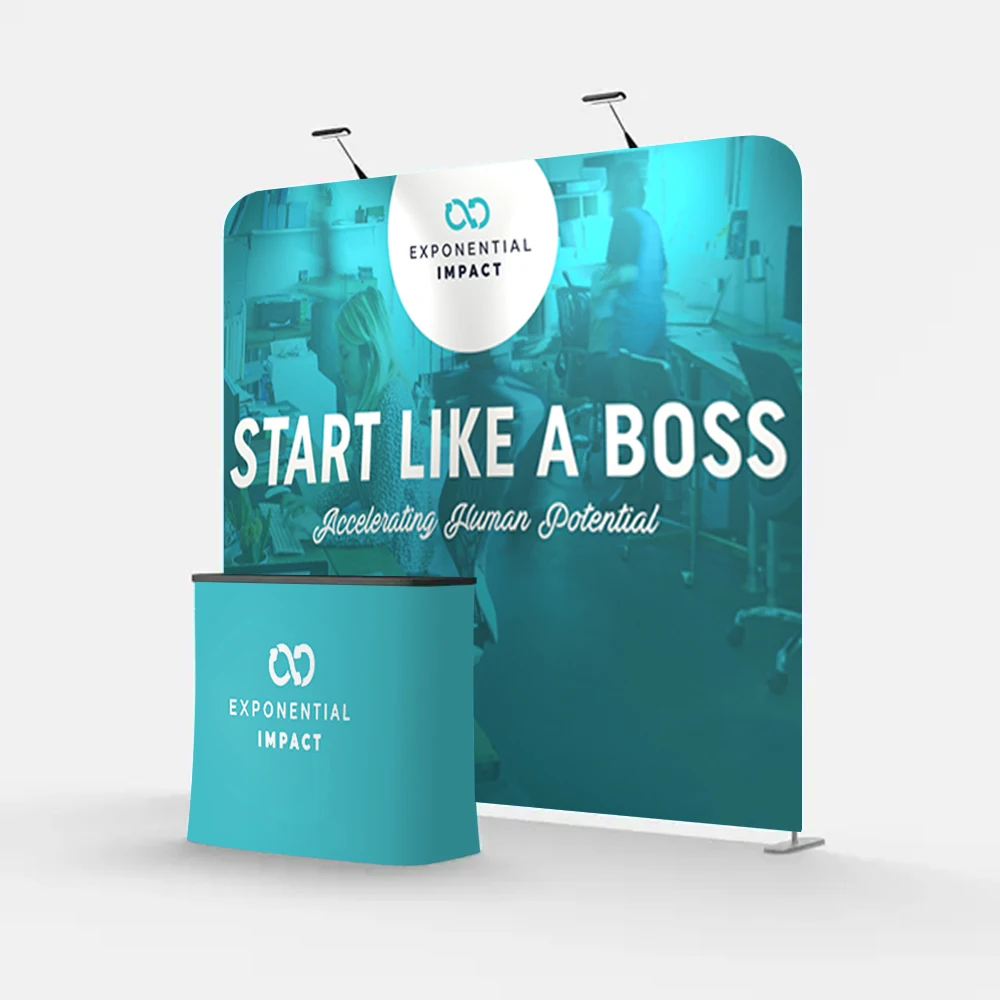 Portable expo exhibition booth 10*10ft trade show exhibit display custom tension fabric backdrop for trade show exhibition stand