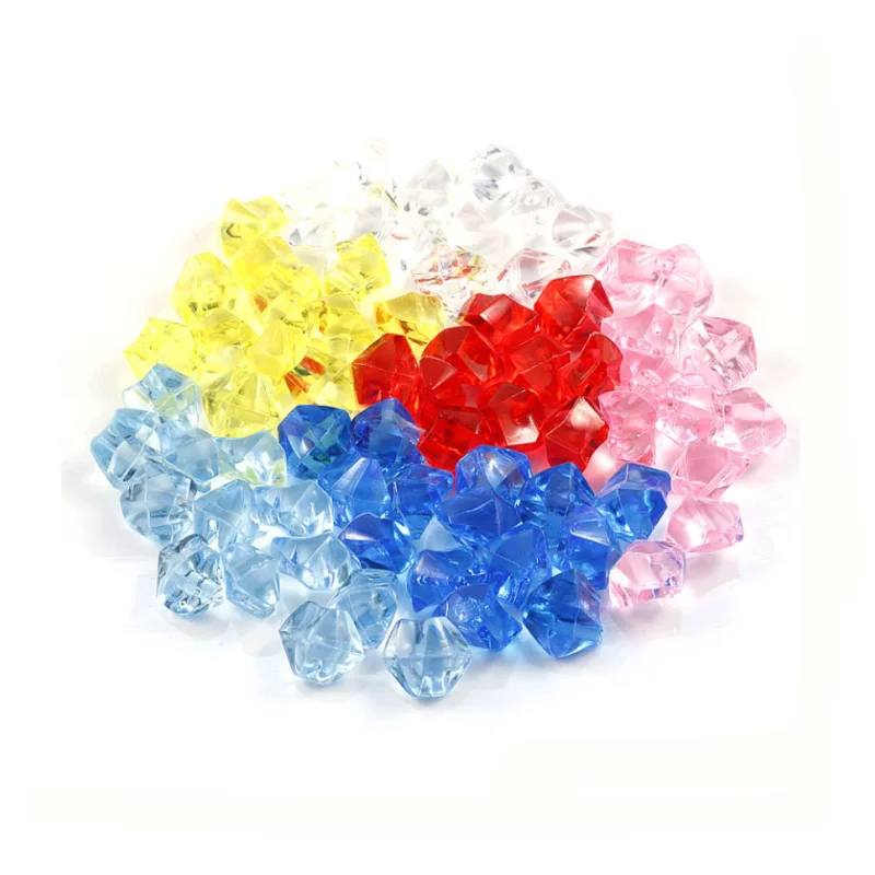 500pcs Pack Colorful Acrylic Ice Cube Decoration Acrylic Simulated Ice Cube Acrylic Stone Ornaments