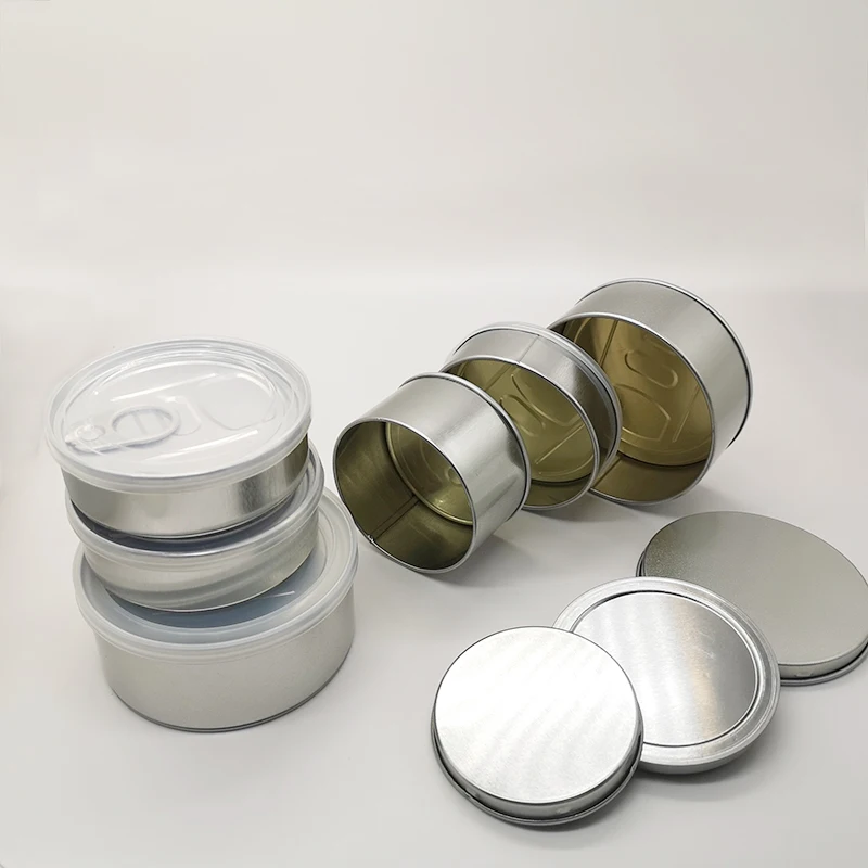 
Top Grade 100 ML Airtight Custom Stickers Cans Coffee /Honey/Fish Tin Can Empty child proof Tin Cans Food Packaging 