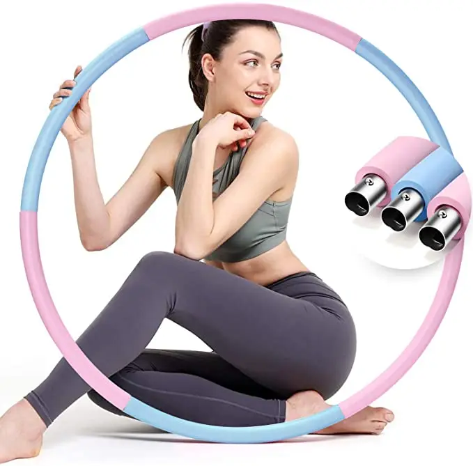
Утяжеленный обруч для начинающих Hula, обруч из нержавеющей стали, съемный дизайн, 8 секций, обруч для фитнеса 