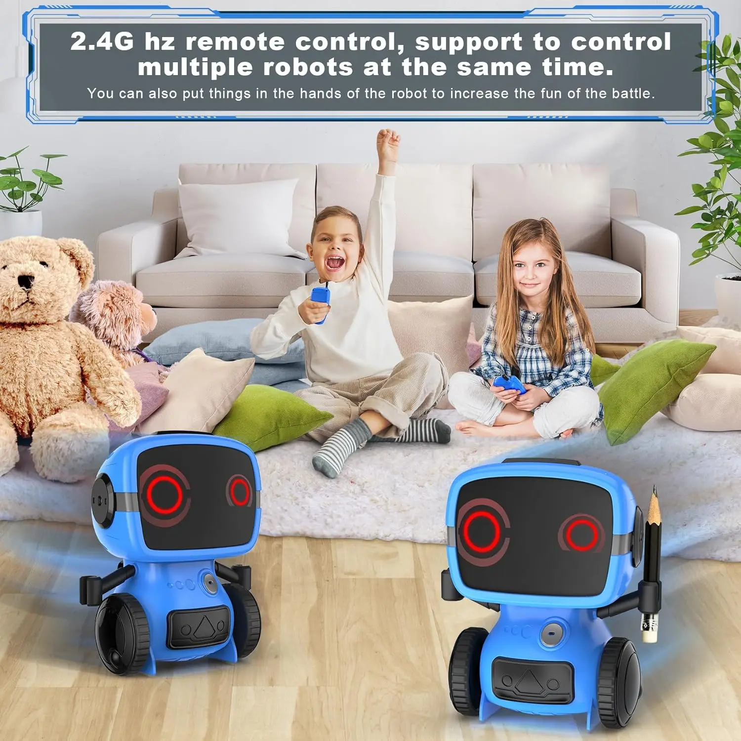 DWI Dowellin Robot Toys for Boys & Girls, Remote Control Robot for Kids, Auto-Demonstration, Talkie, and Programming Functions