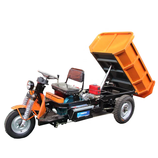 HuanSheng New Type 1 Ton 2 Ton 3 Ton Electric Start Diesel Truck Heavy Loading Tricycle Motorcycle Diesel Mini Dumper