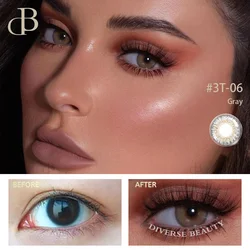 hot yearly eye colored contact lenses natural 3-tones contact lenses with custom design logo contact lenses wholesale