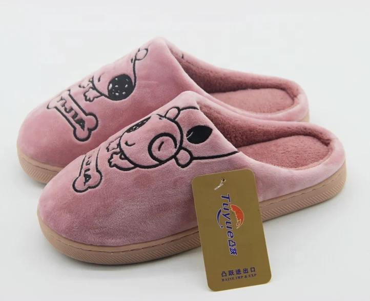
Factory Plush Slippers Winter Ladies Slides Custom With Logo Furry Indoor Shoes Women 