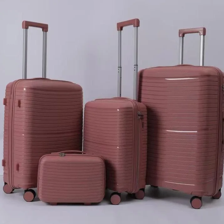 Large Capacity 20-Inch Unisex Spinner Suitcase Luggage PP Material Explosion-Proof Zipper Silent Universal Wheel Boardable