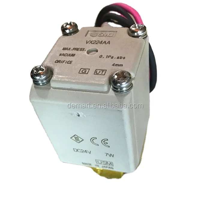 SMC Direct Operated 2 Port Solenoid Valve For Air, Medium Vacuum, Water(also with heated water )Oil and Steam Aluminum VX224AA