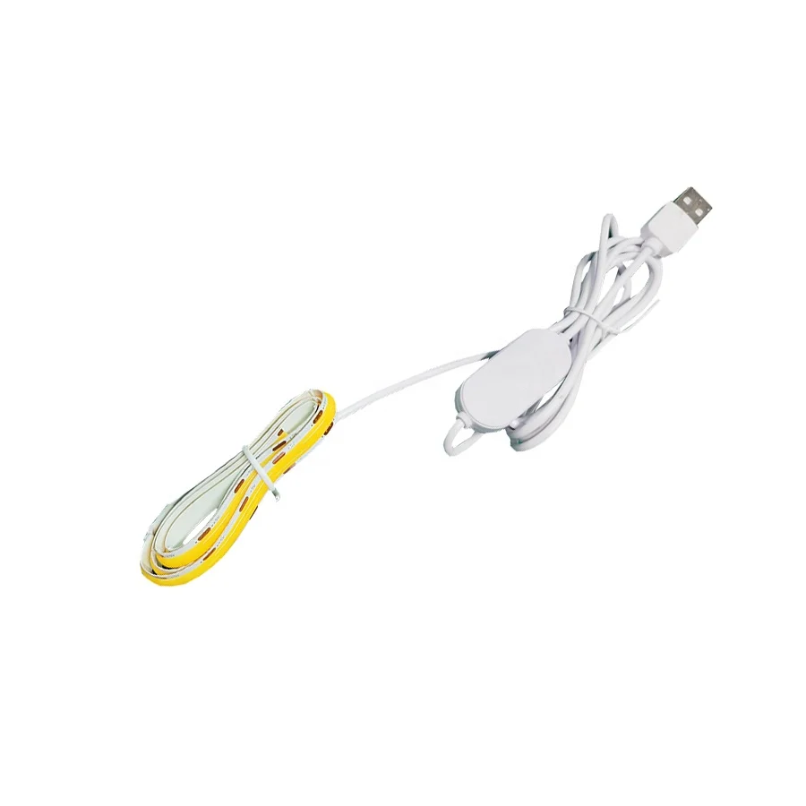 3 В 7 5 белый свет Светодиодные полосы света с usb-разъемом регулируемой яркостью