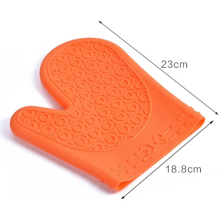 New Hot Sale silicone Oven Mitts Gloves Resistant MAX Heat Silicone BBQ Grilling Gloves for Cooking Baking Barbecue Potholder