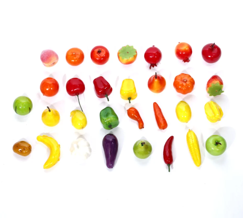 Realistic Artificial  Vegetables Lifelike Decorative Foam Food Set Faux Veggies for Home, Kitchen, Decor Set Photo Props