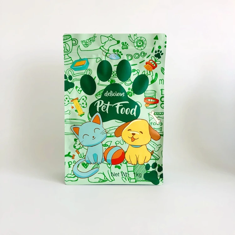 New product available Zipper heat seal can reseal pet food packaging, using freestanding aluminum foil side buckle Mylar bag