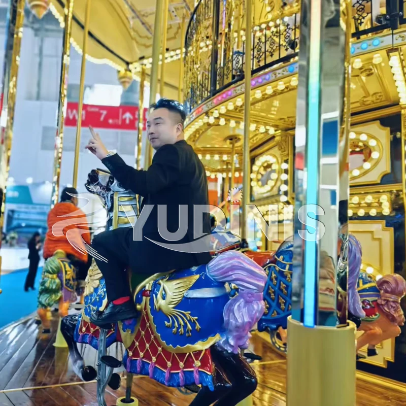 Hot sale shopping mall funny ocean kids rides 6 seats mini carousel for sale