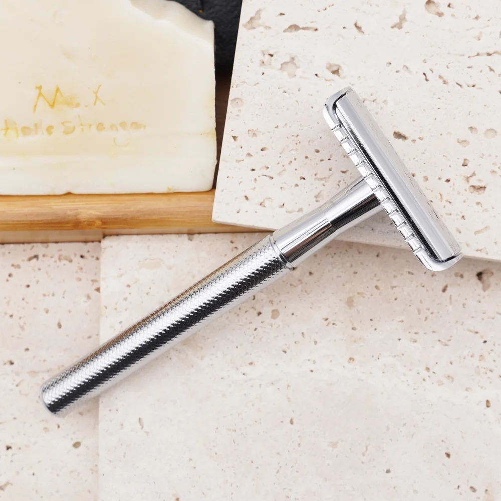 Customized Double Edge Blade Safety Razor Male Portable Face Metal Shaver