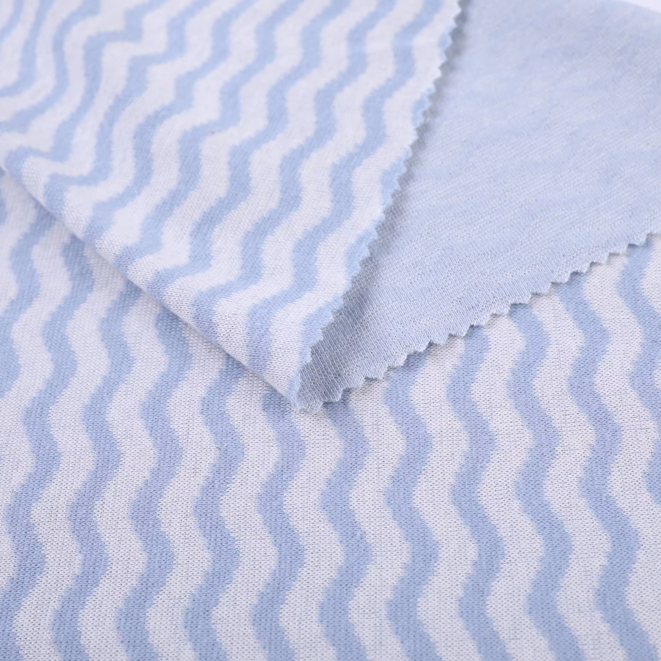 China factory  pure organic cotton breathable  absorbent  jacquard reactive print fabric used for children T shirts skirt