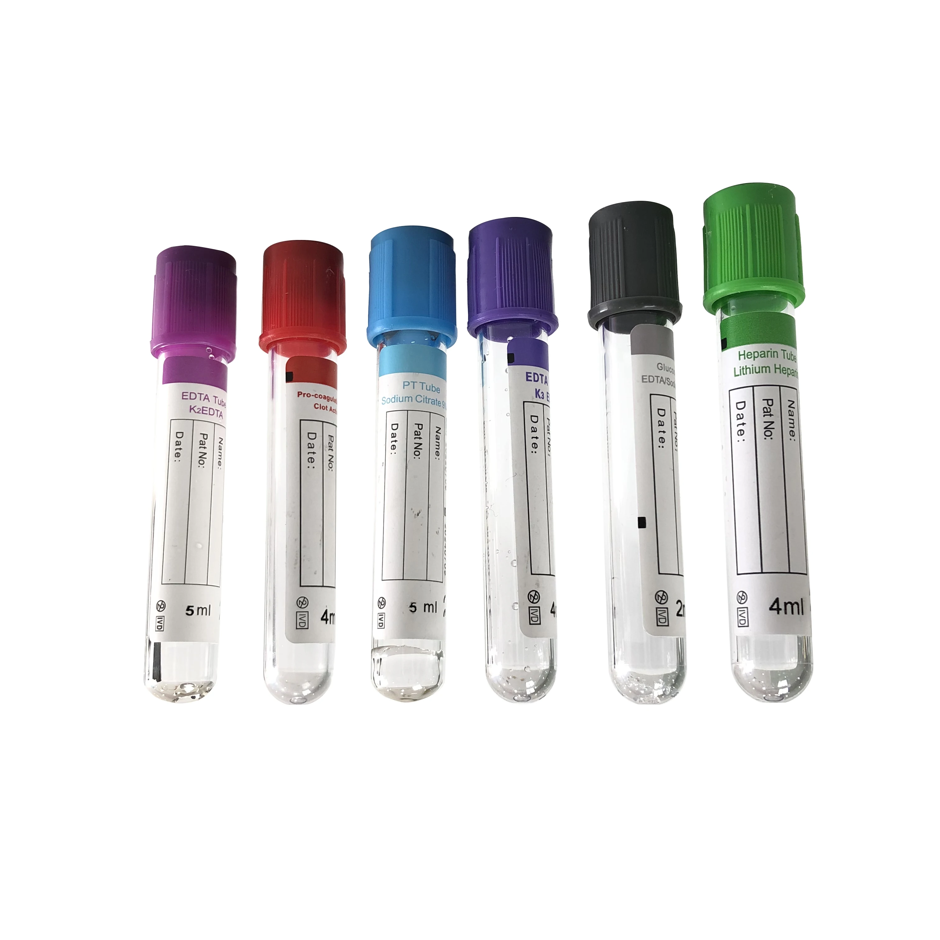Medical Supplies Vacutainer Edta K2 K3 Blood Collection Test Tube With Rubber Stopper