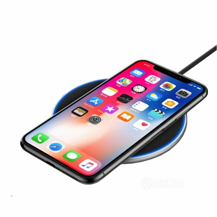 15W Acrylic Fast Wireless Charger Qi Quick Charging Pad for Android Mobile Phones iPhone Samsung Huawei