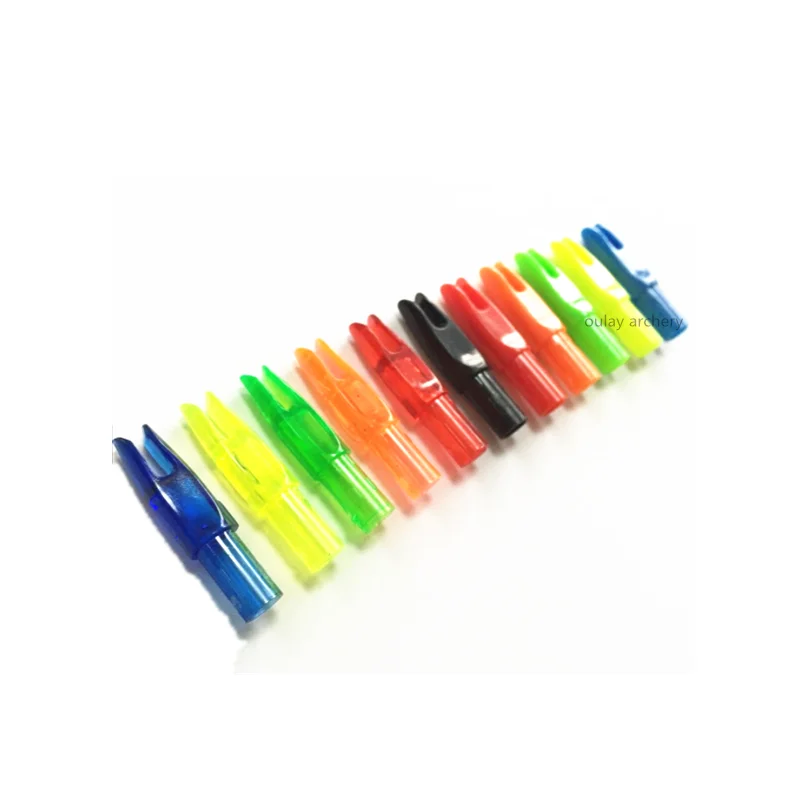 bow and arrows  6.3mm super nock  inserted plastic nocks for archery fiberglass arrows and carbon arrows hunting and shooting