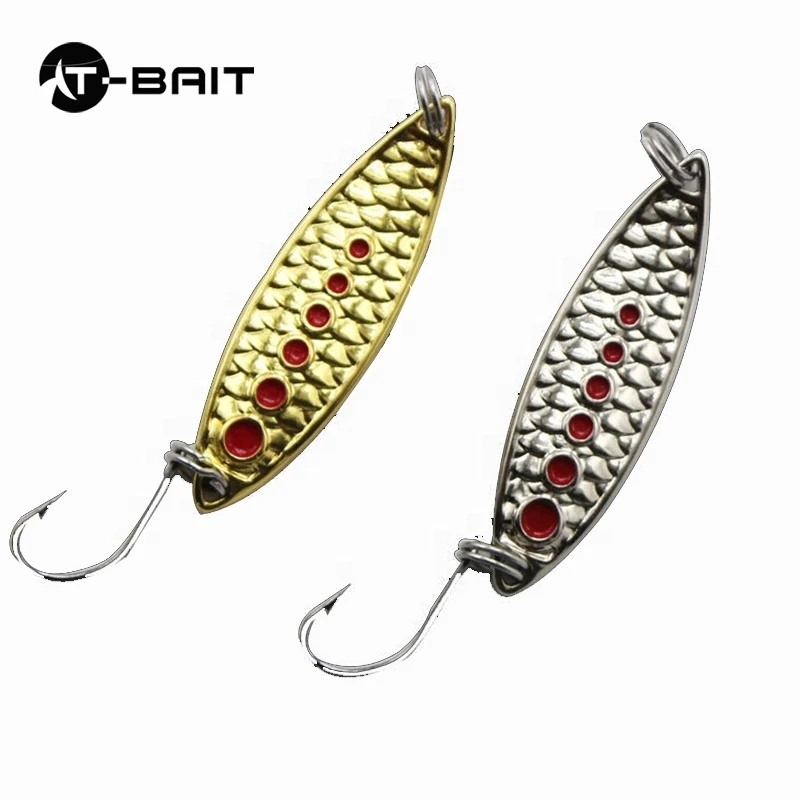Wholesale in stock sea fishing  zinc alloy long-range metal spoon lure with red dot hard bait leech