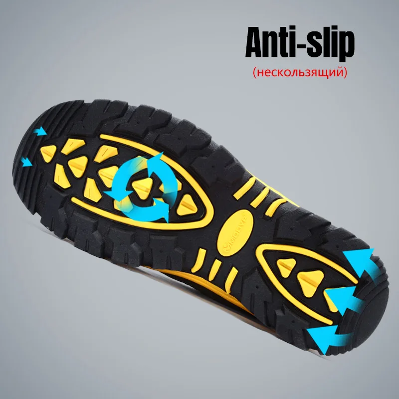 Мужские Кожаные Защитные рабочие ботинки LARNMERN со стальным носком, Нескользящие мужские ботинки, стальная обувь, удобная защитная обувь