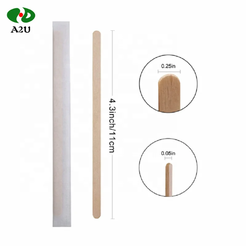 2021 Hot sell Disposable Wooden drink coffee stirrer bar