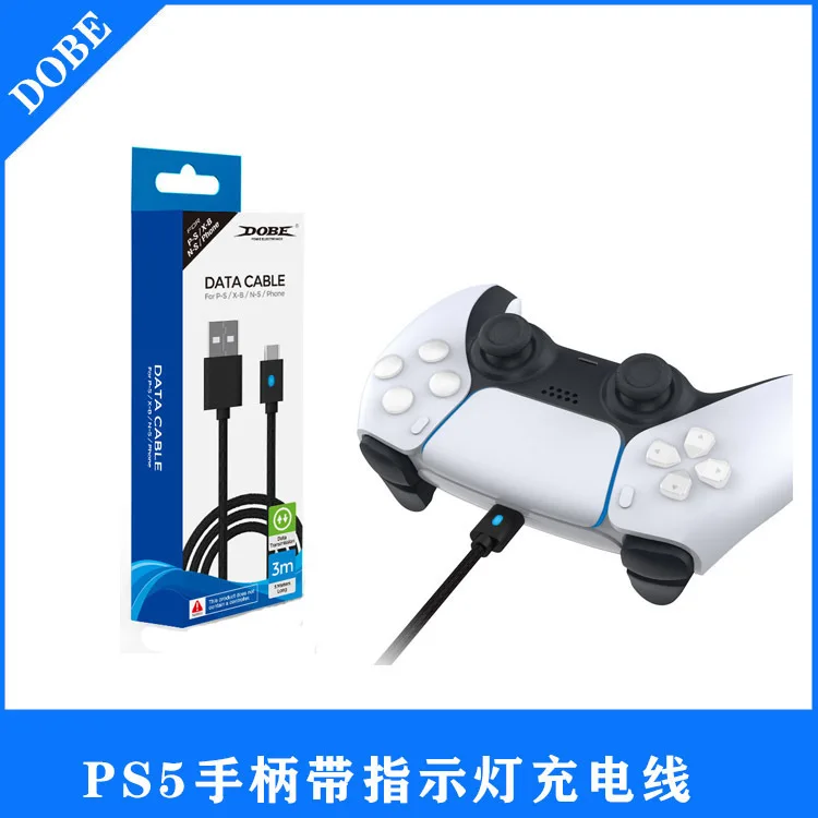 Беспроводной контроллер PS5 с кабелем для передачи данных P5/NS/Xbox индикатора