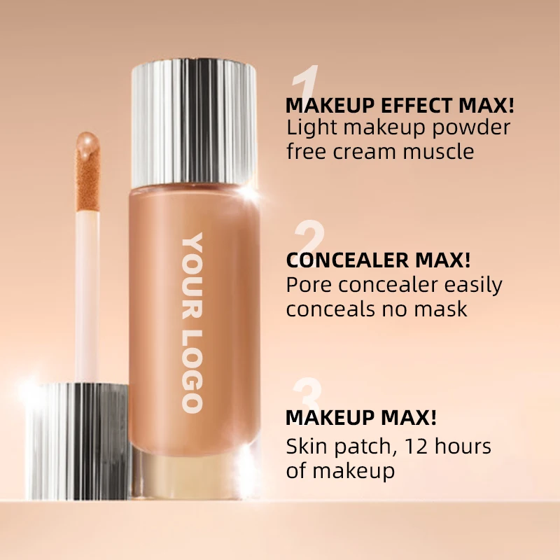 factory cosmetics manufacturers custom long lasting waterproof vegan face makeup liquid private label foundation for black