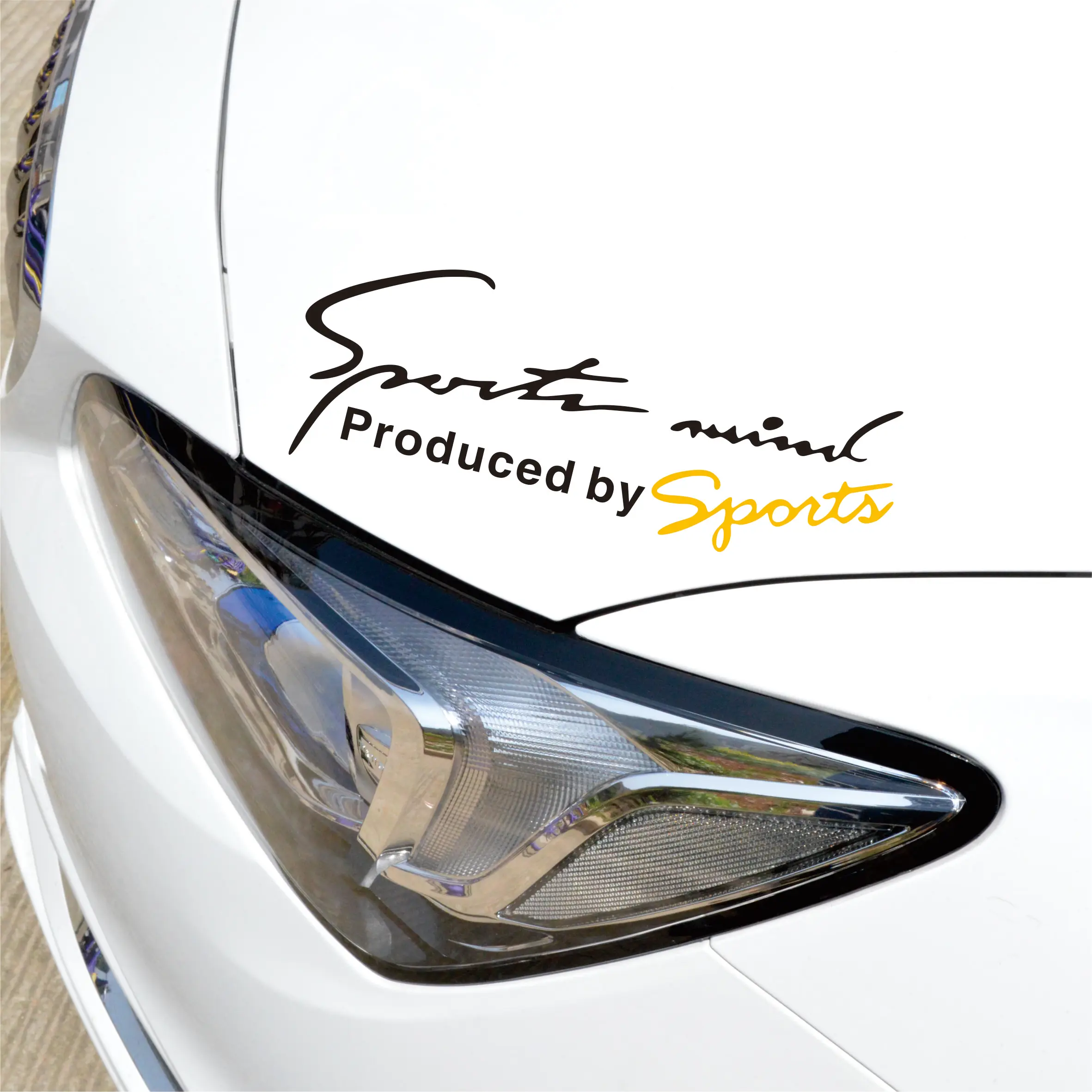 Outdoor Car body Door Bonnet Cut Out PVC/vinyl Transfer Decal Car Stickers Sports Letters