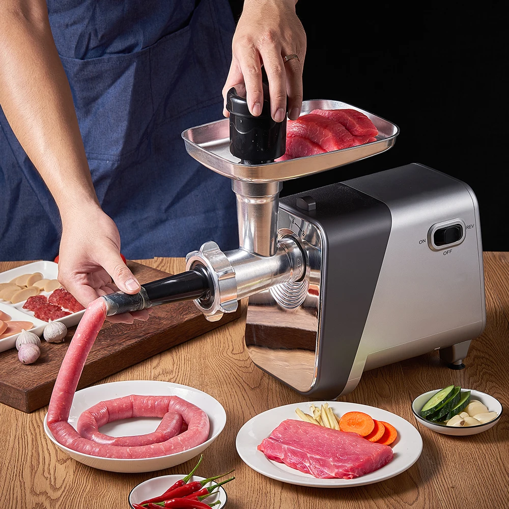 Тяжелый мощный 100% Медный двигатель электрическая мясорубка с 3 пластинами
