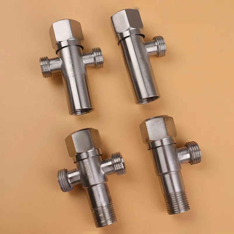 Female Thread 304 Stainless Steel Faucet Triangle Valve Thread Angle Valve Inlet Water Stop Valve