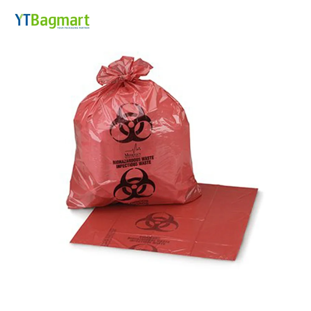 
YTBagmart Clinical Waste Bags Lab Biohazard Bags Medical Incinerator Autoclave Biohazard Bags 