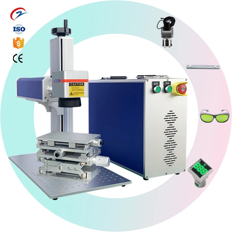 50w fiber laser marking machine for metal plastic pbm logo laser printer price