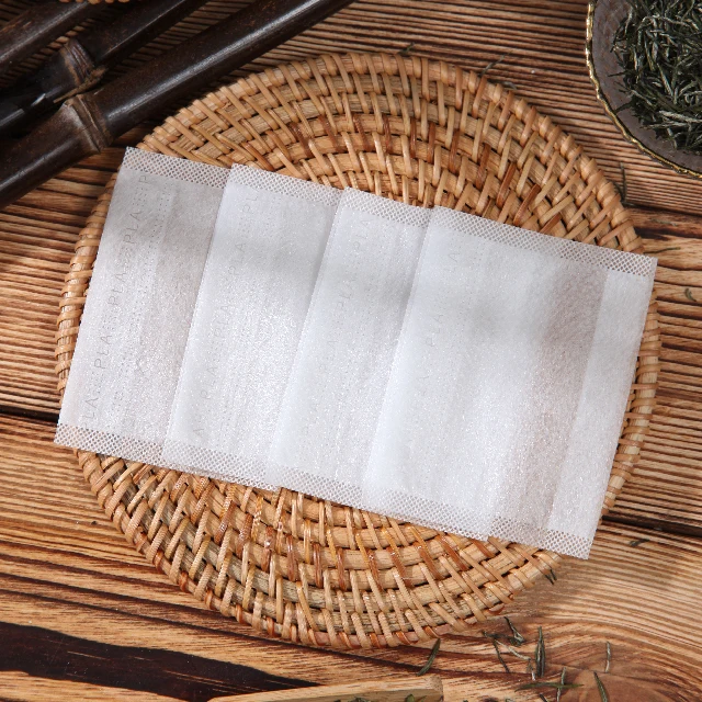 Factory Hot Sale Biodegradable Non-woven Fiber Reflexed Teabags Folding Corn Fiber Tea Bag 7*9cm Tea Filter Bag