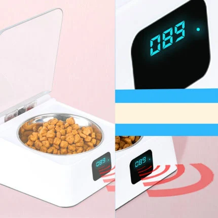 
Infrared sensor automatic pet intelligent feeder 
