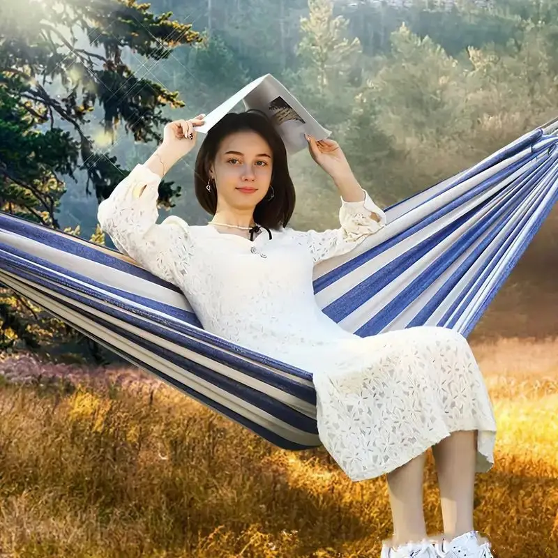 Manufacturer High Quality Canvas Camping Hammock New Style Portable Wear-resistant Sleeping bed For Outdoor