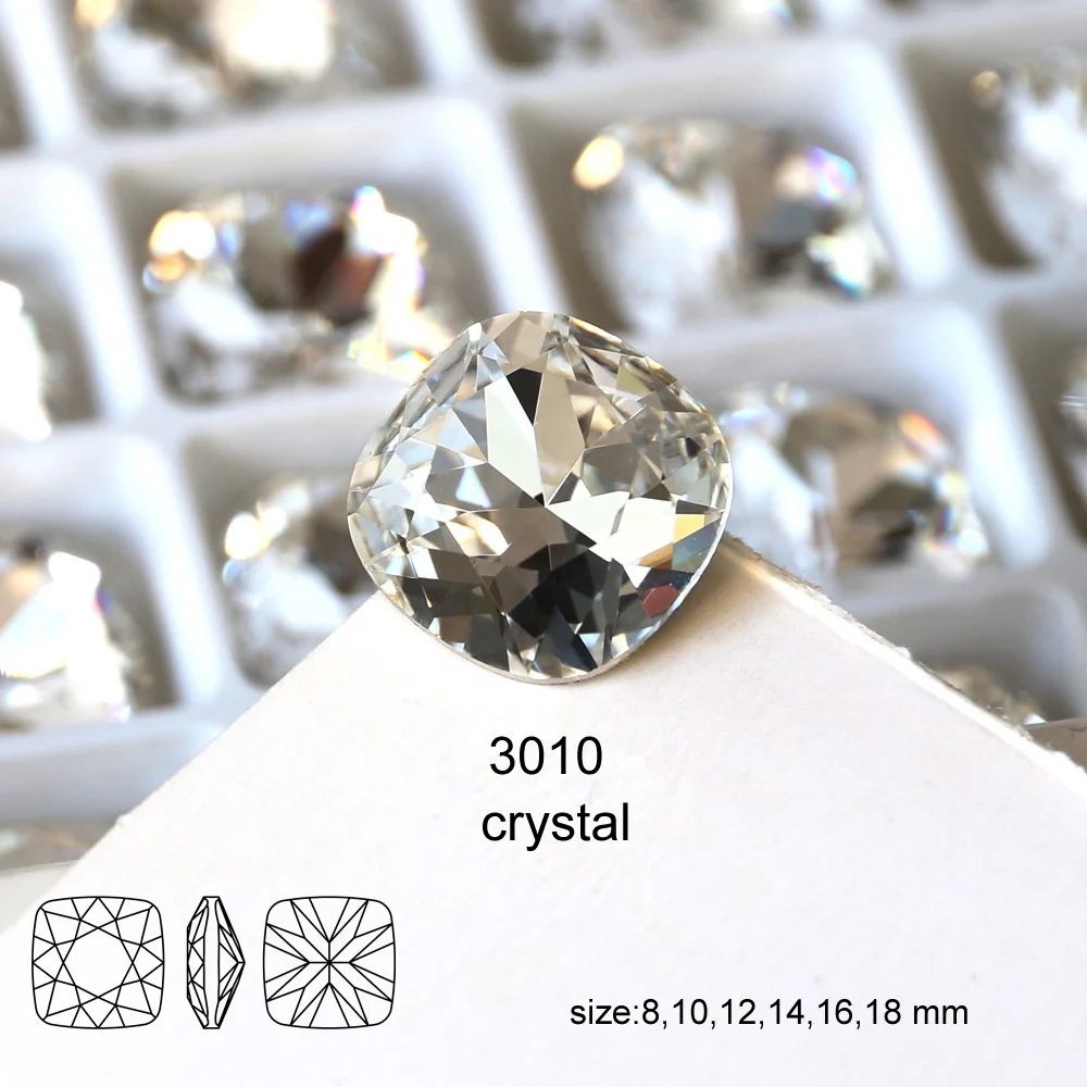 Dongzhou Квадратная форма K9, хрустальные стразы, пользовательский цвет, размер, закругленная спинка, оптовая продажа, причудливые каменные бусины для изготовления ювелирных изделий