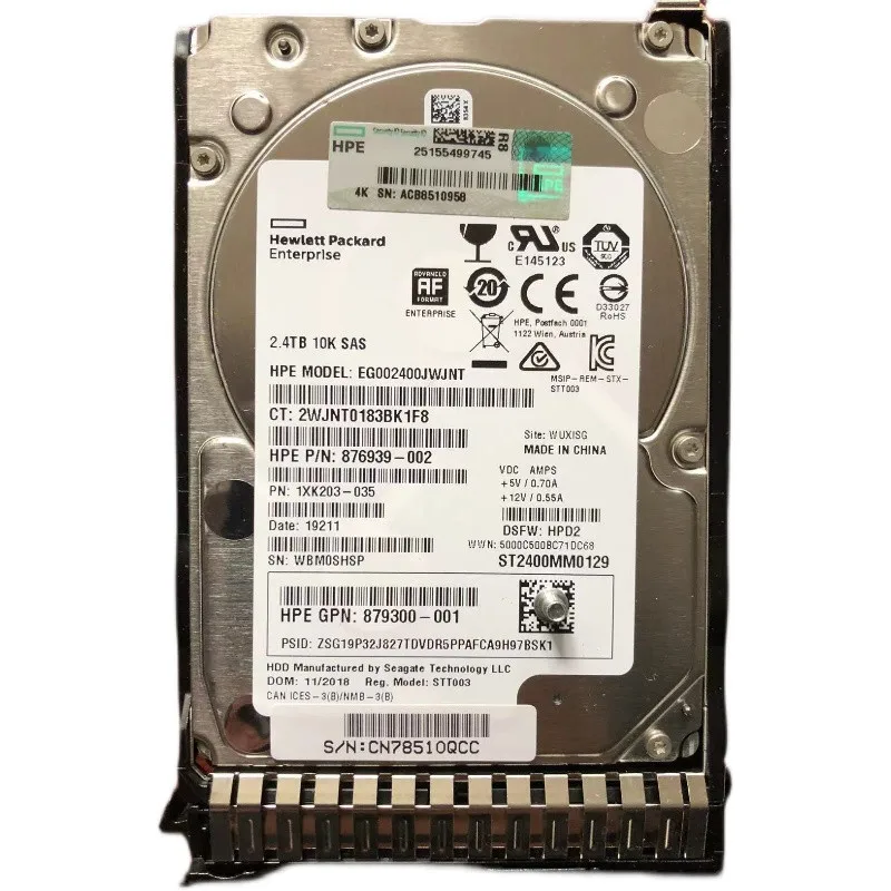 2.4TB SAS Enterprise 10K SFF HDD 2.5in hard disk 881457-B21 for server dl380 g9 g10