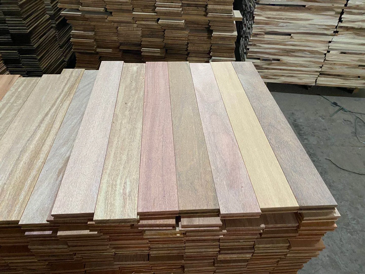 Foshan factory new yorking UV lacquer finished Nardo grey color Brazilian teak cumaru solid wood floor